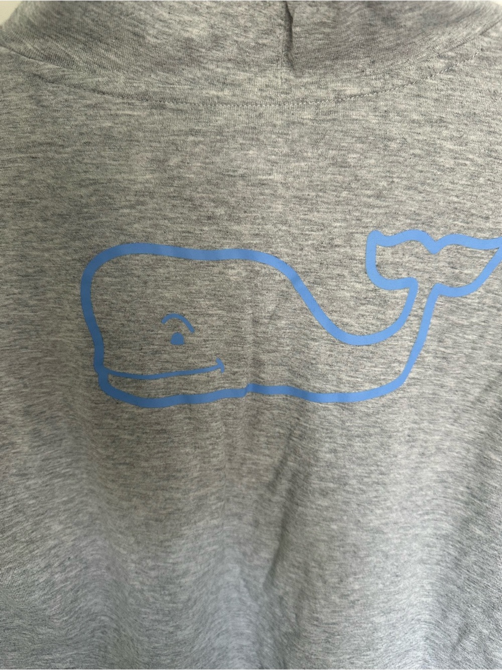 Unisex Hoodie Vineyard Vines Gray Top with Blue Whale Graphic